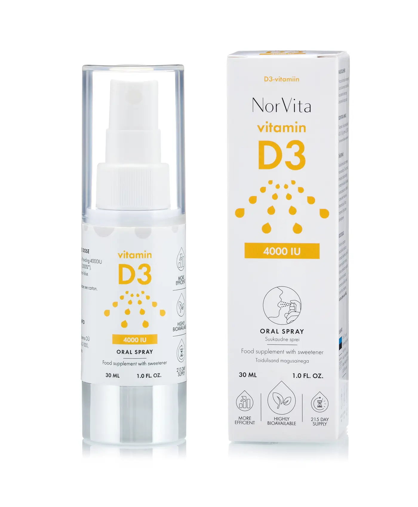 Vitamina d3 4000 ui 100% naturala sub forma de spray oral – 30 ml