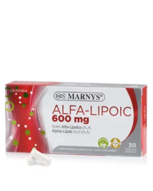 Alfa-lipoic – acid alfa-lipoic (r-ala) 600 mg cu efect puternic antioxidant pentru sistem nervos si inima – produs vegan - 30 capsule