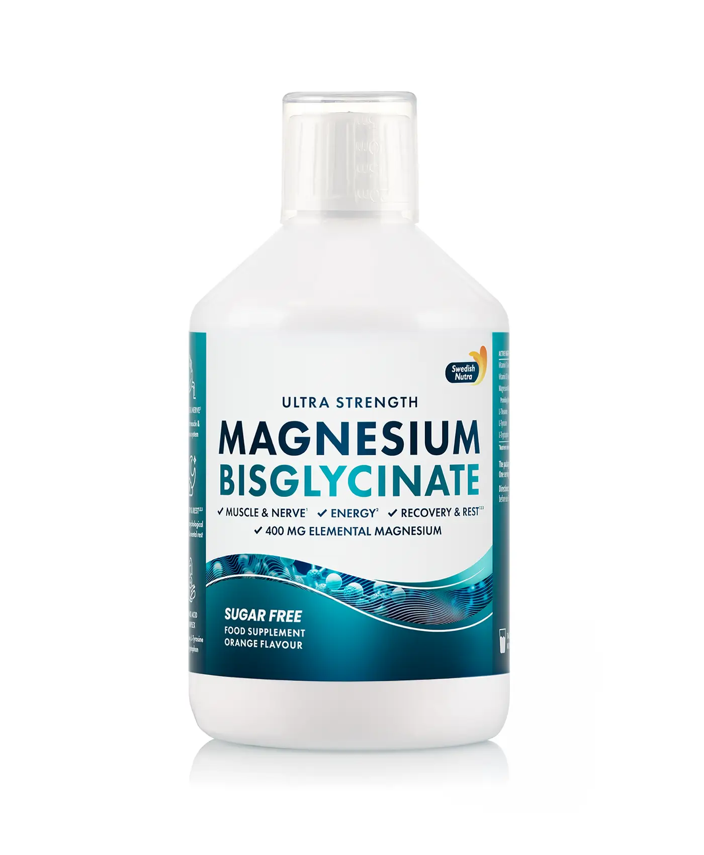 Magneziu 4000 gluconat + bisglicinat cu vitaminele c + d3 + aminoacizii teanina, tirozina si triptofan pentru claritate mentala, somn, muschi, oase si echilibru interior – produs vegan – sticla cu 500 ml - imagine 2