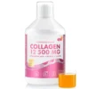Colagen Marin Hidrolizat Lichid 12.500 mg cu Acid Hialuronic, Retinol, Elastina, MSM si Vitamine – Tratament Complet pentru Frumusete, Piele Tanara, Par Stralucitor si Unghii Rezistente – Sticla 500 ml