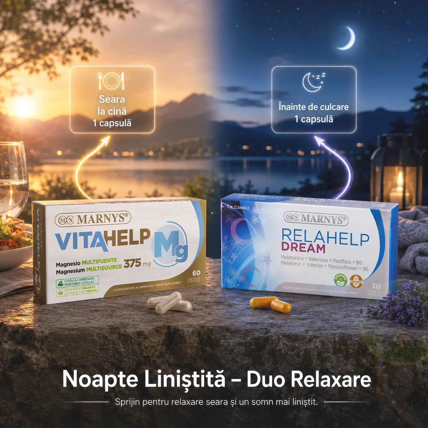 Noapte liniștită – duo relaxare administrare Noapte liniștită – duo relaxare administrare