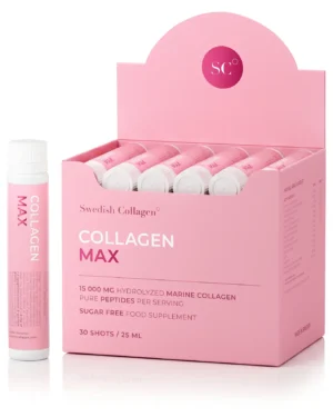 Collagen Max 30 Shots - Colagen Marin Lichid 15.000 mg pentru Piele și Articulații - Tip 1 & 3 + Acid Hialuronic + MSM + Vitamina C și D3