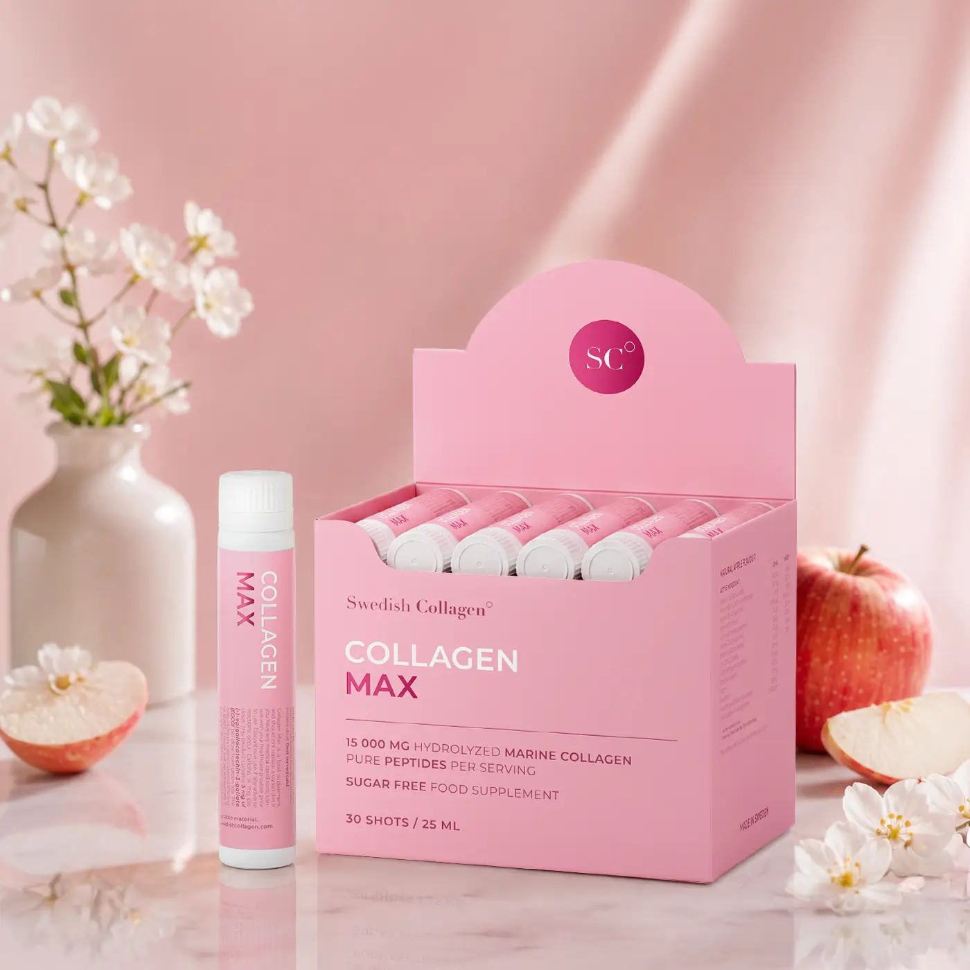 Collagen max - 30 fiole - colagen marin hidrolizat lichid 15. 000 mg tip 1 și 3 Collagen max - 30 fiole - colagen marin hidrolizat lichid 15. 000 mg tip 1 și 3