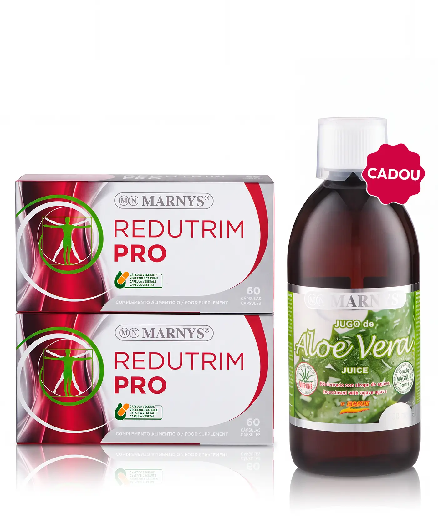 Flash pre & probiotic - 2 cutii × redutrim pro (probiotic + prebiotic + fibre) + cadou suc de aloe vera 500ml
