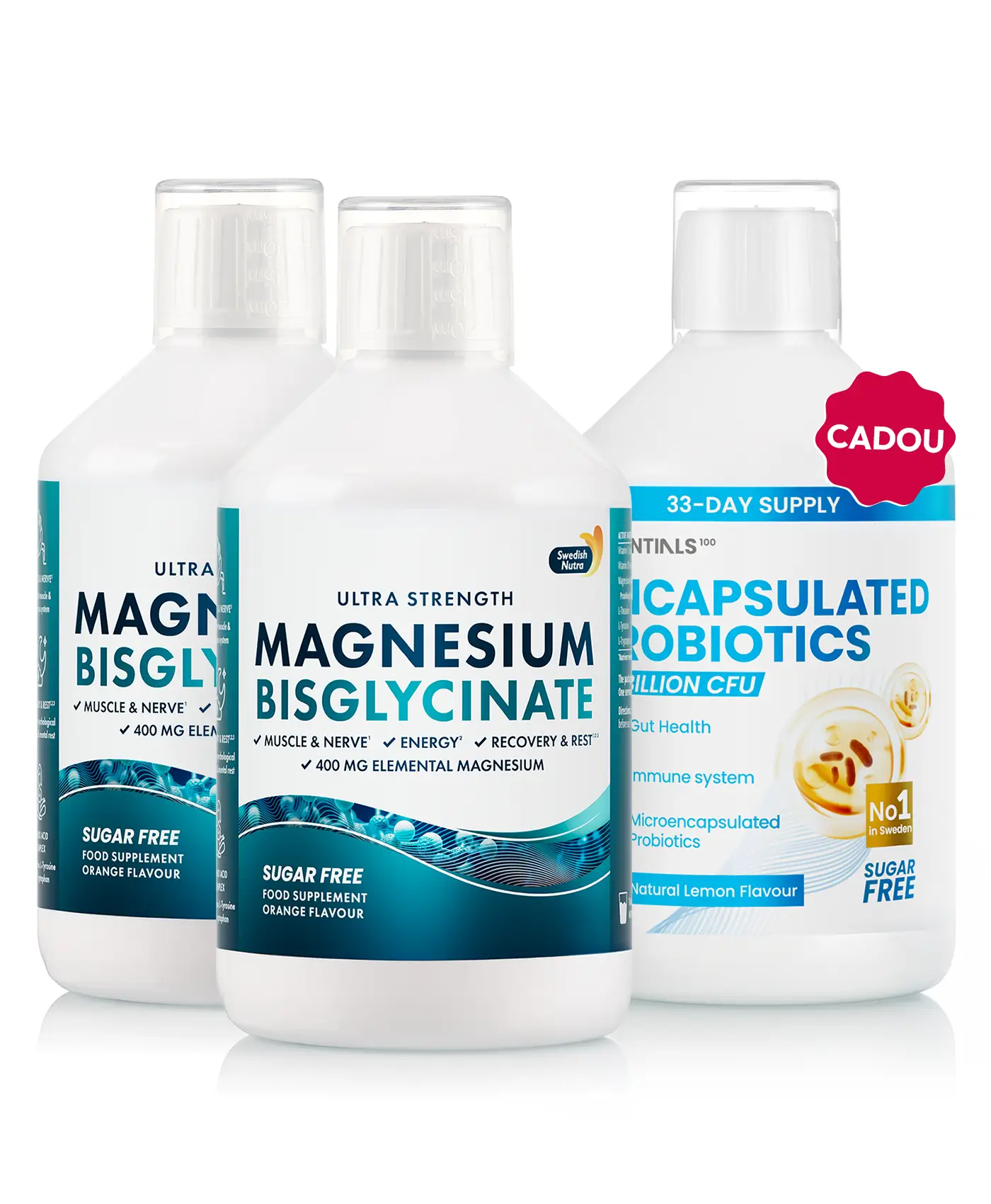 Pachet echilibru de iarnă - 2 sticle × magneziu 4000 + cadou probiotic lichid